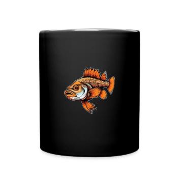 Zander Fish – Conception de pêche respectueuse de la nature - Mug uni - noir - Devant