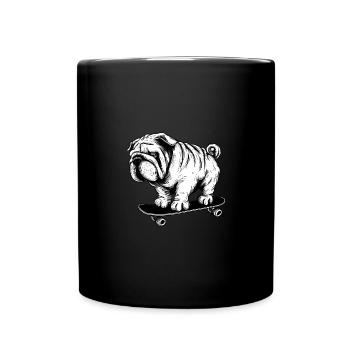 Skater Pug: Le Roi de la rue - Mug uni - noir - Devant
