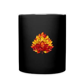 L’automne en Espagne: le feuillage jaune-rouge comme symbole de la - Mug uni - noir - Devant
