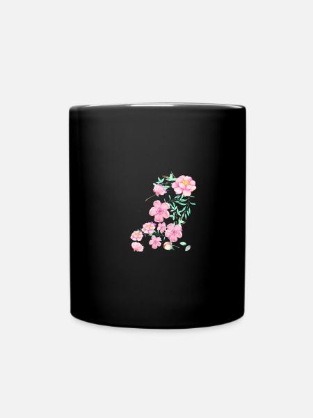 fleur de cerisier,fleurs,fleur,floral,fleur - Mug uni - noir