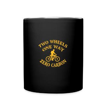 Citation fun vélo cycliste écologie - Mug uni - noir - Devant