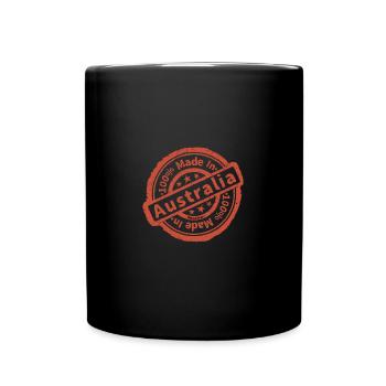 100% Percent Australian - Tasse einfarbig - Schwarz - Vorne