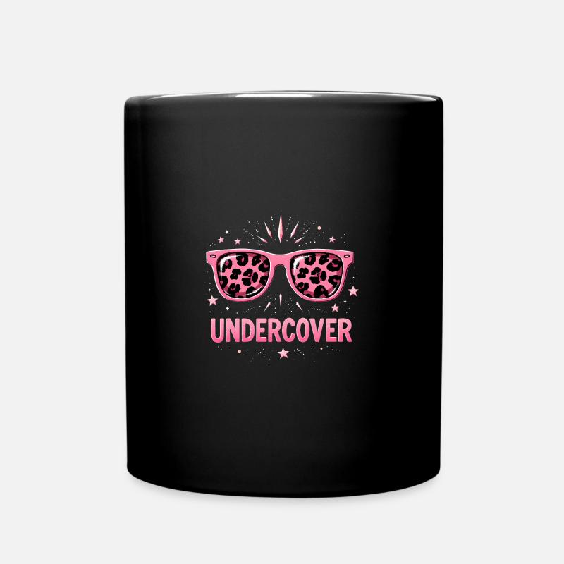Lunettes de soleil et costume - Funny Motif - Mug uni - noir
