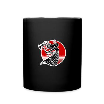 Silhouette Shield Maiden - Full Colour Mug - black - Front