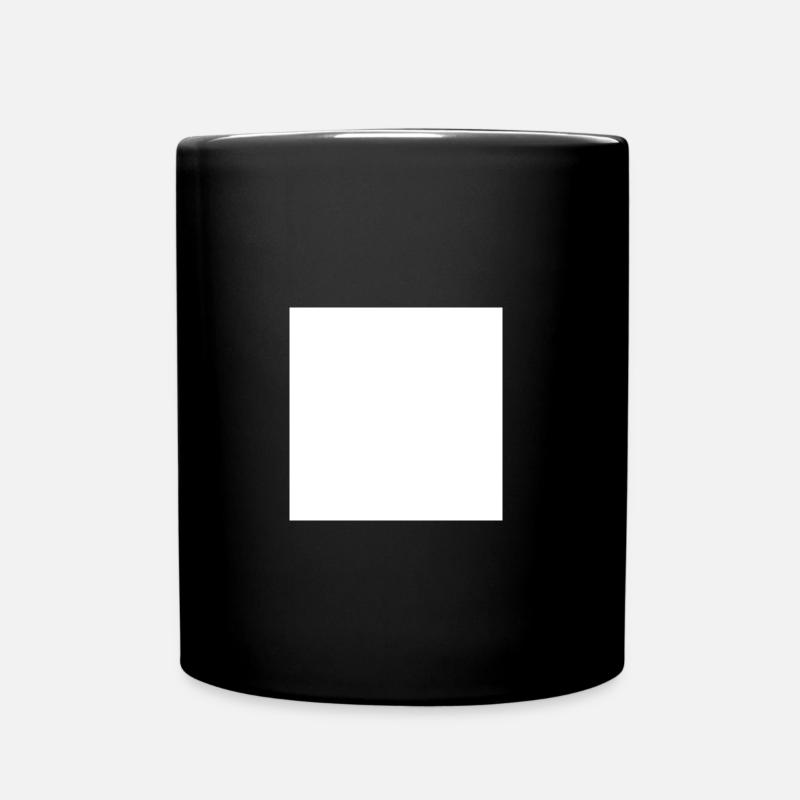 Stop | Symbol | Weiß | Geschenkidee - Tasse einfarbig - Schwarz