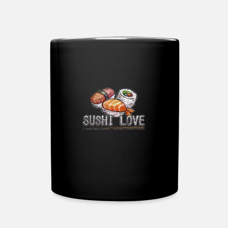 Sushi Liebe - Tasse einfarbig - Schwarz