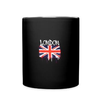 londres,drapeau,angleterre,graffiti,royaume-uni - Mug uni - noir - Devant
