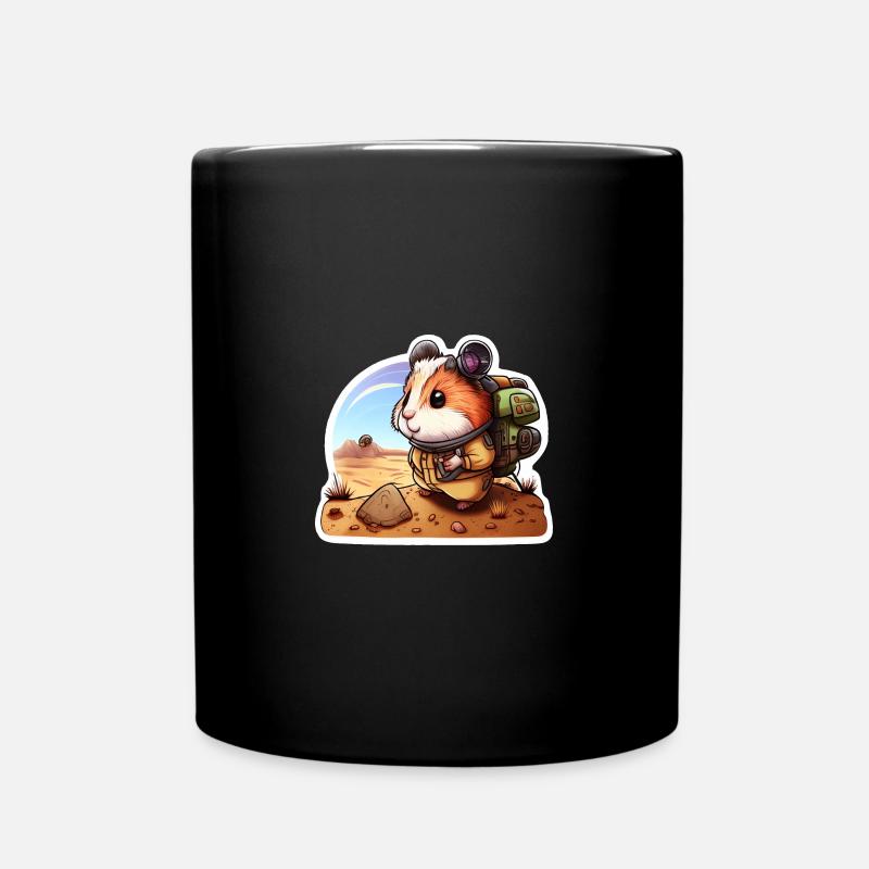 Travel hamster - Full Colour Mug - black