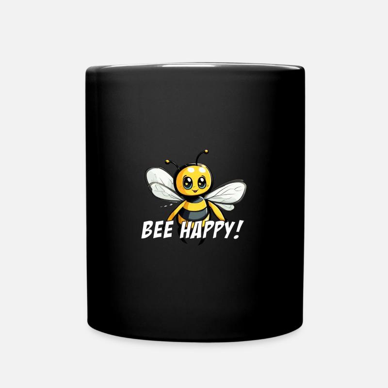 Bee Happy Bee Rire - Mug uni - noir
