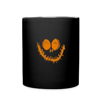 Jack o'lantern, Monster, Gesicht, halloween - Tasse einfarbig - Schwarz - Vorne