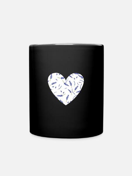 Frühling im Herz - Tasse einfarbig - Schwarz