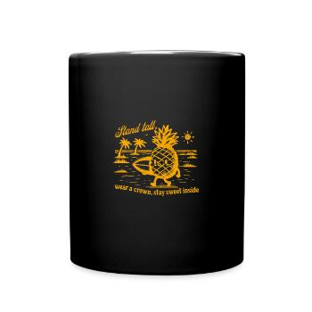 Surfeur d’ananas - Mug uni - noir - Devant