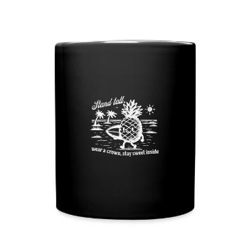 Surfeur d’ananas - Mug uni - noir - Devant
