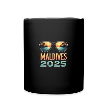 Maldives 2025 - Vacay Mermaid - Full Colour Mug - black - Front