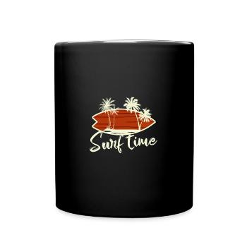 Surfer Surf Surf Surf Planche à vagues Planche à voile - Mug uni - noir - Devant