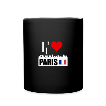 Ich mag Paris - Tasse einfarbig - Schwarz - Vorne
