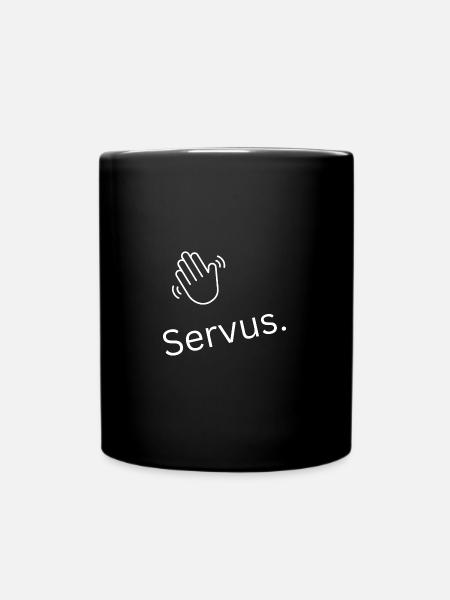 Servus.-T_Shirt - Tasse einfarbig - Schwarz