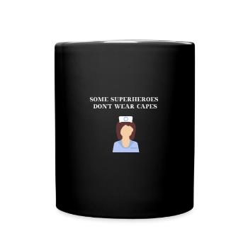 Nurse gift idea heroine funny - Full Colour Mug - black - Front
