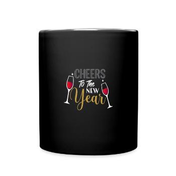 Cheers New Year New Year's Eve Christmas - Full Colour Mug - black - Front