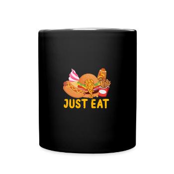 Cheat Day Burrito Burger Fast Food Pizza - Tasse einfarbig - Schwarz - Vorne