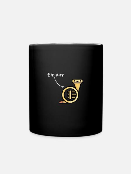 Einhorn Wortwitz - Tasse einfarbig - Schwarz