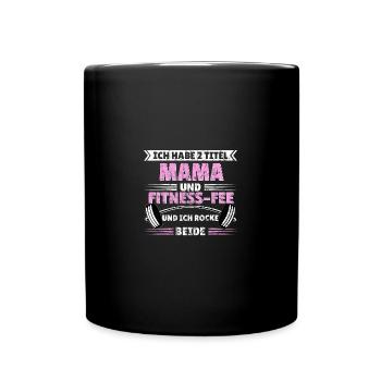 Gym Frauen sportlich Cardio Geschenkidee T-shirt - Tasse einfarbig - Schwarz - Vorne
