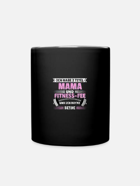 Gym Frauen sportlich Cardio Geschenkidee T-shirt - Tasse einfarbig - Schwarz