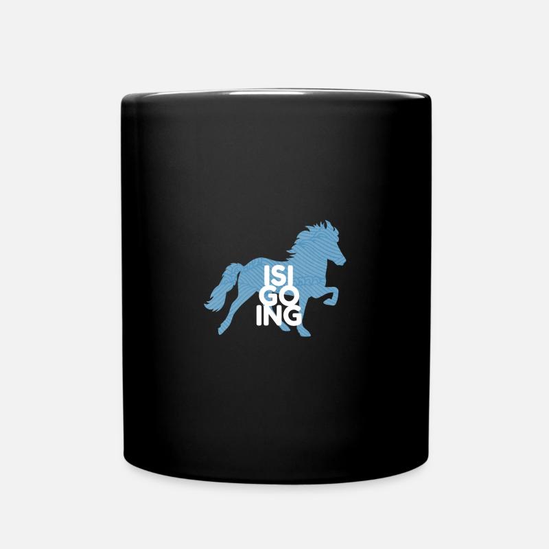 Islandpferd Reiten Isländer easy Going Spruch - Tasse einfarbig - Schwarz