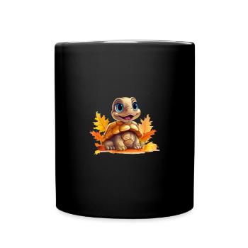 Autumn turtle: walk in the colorful - Full Colour Mug - black - Front