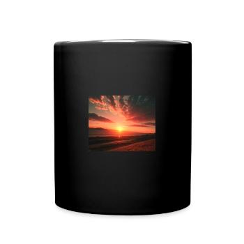 Coucher de soleil sun wake up ete - Mug uni - noir - Devant
