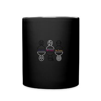 be crazy - be silly - be funny - Tasse einfarbig - Schwarz - Vorne