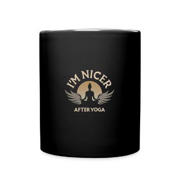 Drôle Yoga Méditation Chakra Jeu de mots - Mug uni - noir - Devant