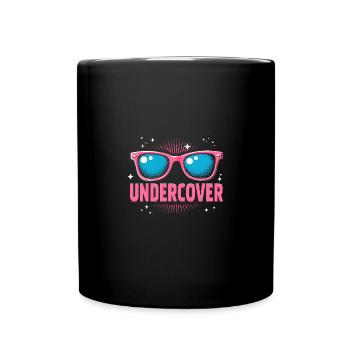 Undercover Speech - Funny Costume with Sun Bril - Full Colour Mug - black - Front