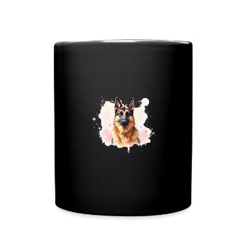 Berger allemand - Portrait élégant - Mug uni - noir - Devant