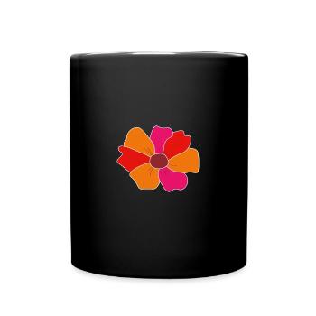 Flower - Tasse einfarbig - Schwarz - Vorne