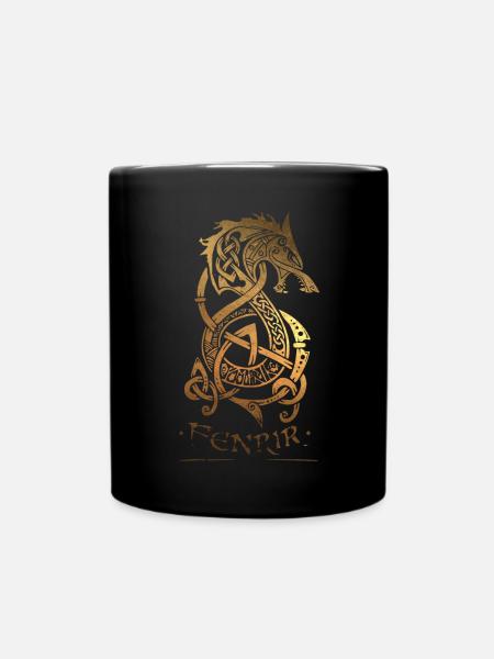 Fenrir - Loup - Odin - Valhalla - Nurdish - - Mug uni - noir