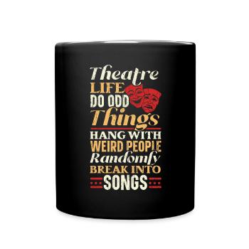Théâtre Broadway Comédie musicale Actrice de scène Schaus - Mug uni - noir - Devant