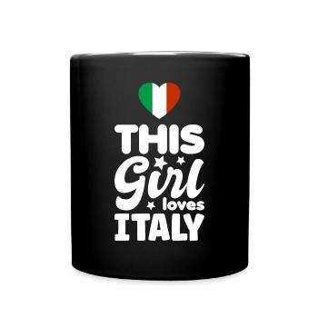 Italie Drapeau Slogan de vacances Drapeau italien - Mug uni - noir - Devant