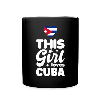 Drapeau de Cuba Caraïbes Vacances Cuba Voyage La Havane - Mug uni - noir - Devant