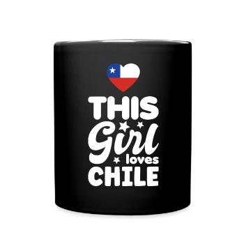 Chili Drapeau Amérique du Sud Drapeau chilien Vintage - Mug uni - noir - Devant