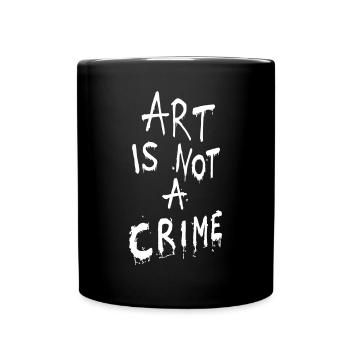 Art is not a crime - Full Colour Mug - black - Front