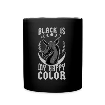 Black Is My Happy Color - Full Colour Mug - black - Front