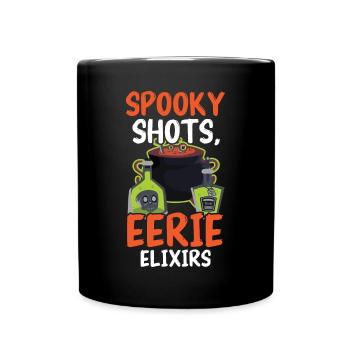 Spooky Shots Scary Elixirs Bartender Hallow - Full Colour Mug - black - Front