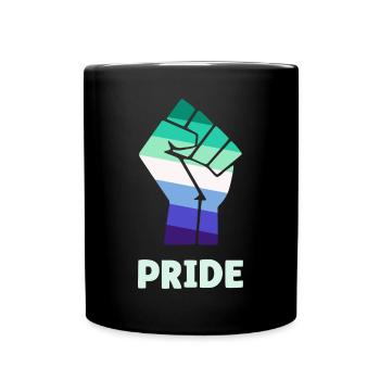 Gay Pride Faustdesign für Gleichberechtigung - Tasse einfarbig - Schwarz - Vorne