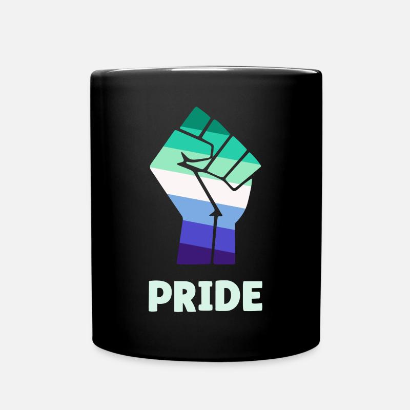 Gay Pride Faustdesign für Gleichberechtigung - Tasse einfarbig - Schwarz