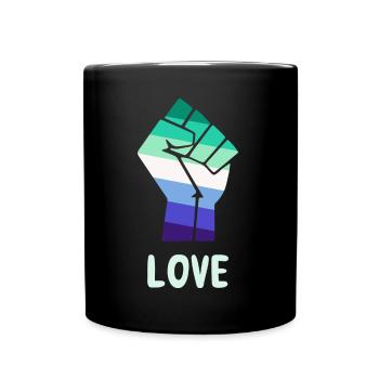 Love Gay Pride Fist Design pour l’égalité - Mug uni - noir - Devant