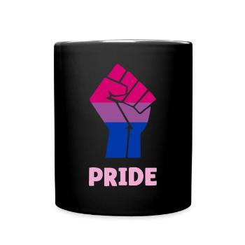 Bisexual Pride Fist Design for Equality - Full Colour Mug - black - Front
