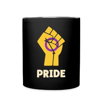 Pride Intersex Pride Fist Design pour l’égalité - Mug uni - noir - Devant