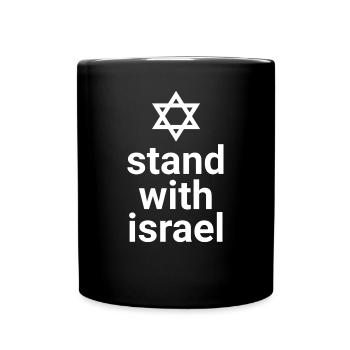 Tenez-vous aux côtés d’Israël - Mug uni - noir - Devant