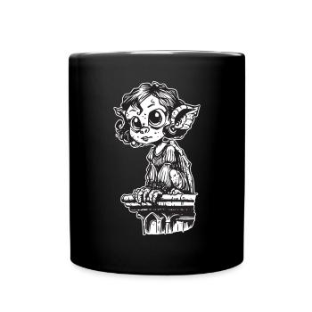 Gargoyle-Mädchen - Tasse einfarbig - Schwarz - Vorne